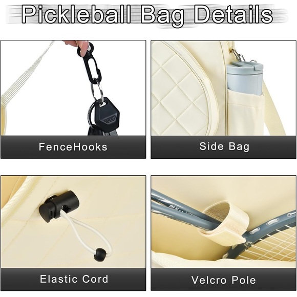 Tracebbg Pickleball Bag, Pickleball Bag Universal Badminton Tennis Bags - Picture 3 of 8